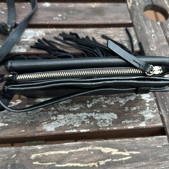 Zara Black Fringe Belt Bag with Silver Accents - Picture 8 of 11